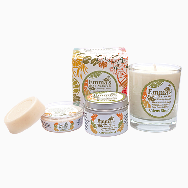 Natural Soy Wax Candle with Sweet Orange, Grapefruit, Lemon & Lime Essential Oils by Emma's So Naturals