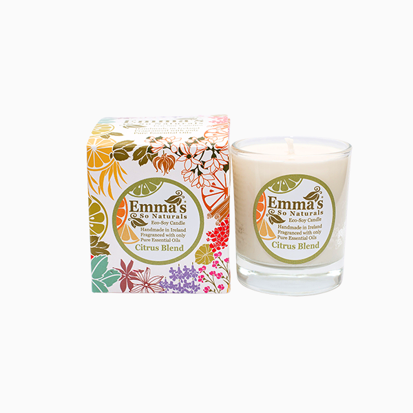 Natural Soy Wax Candle with Sweet Orange, Grapefruit, Lemon & Lime Essential Oils by Emma's So Naturals