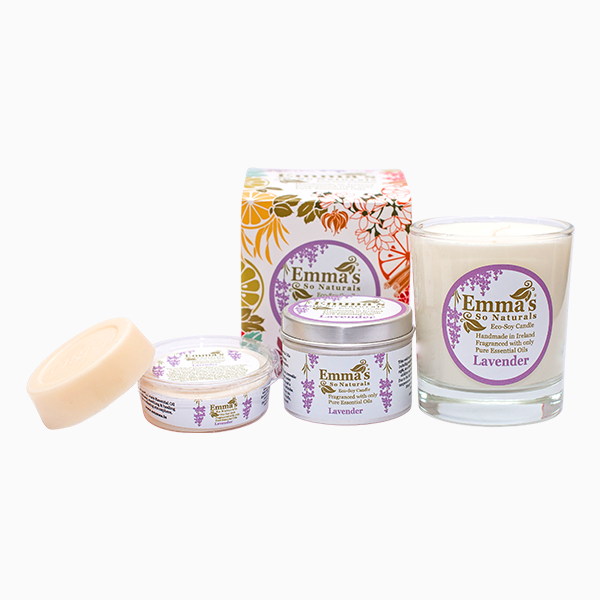 Natural Soy Wax Candle with Lavender Essential Oils by Emma's So Naturals