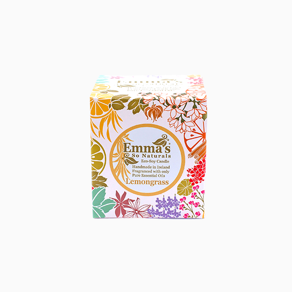 Natural Soy Wax Candle with Lemongrass Essential Oils by Emma's So Naturals