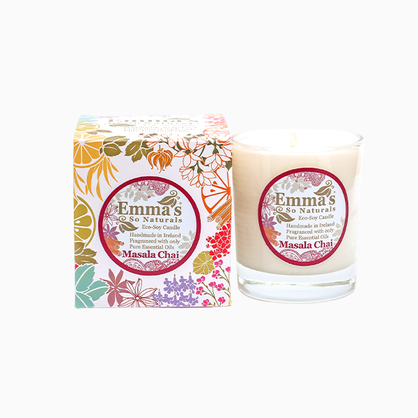 Natural Soy Wax Candle with Cinnamon, Clove, Cardamon & Ginger Essential Oils by Emma's So Naturals