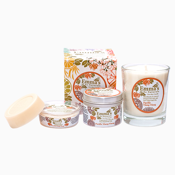 Natural Soy Wax Candle with Ylang-Ylang, Lavender & Bergamot Essential Oils by Emma's So Naturals