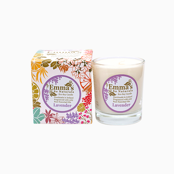 Natural Soy Wax Candle with Lavender Essential Oils by Emma's So Naturals