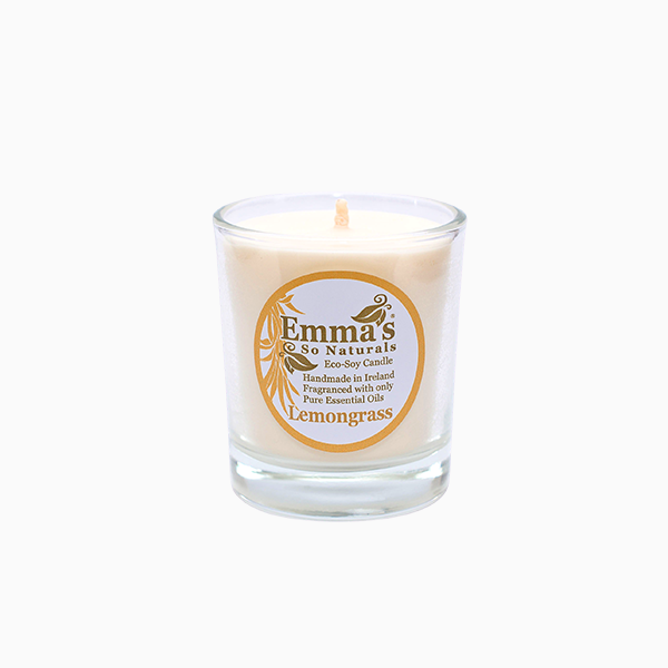 Natural Soy Wax Candle with Lemongrass Essential Oils by Emma's So Naturals